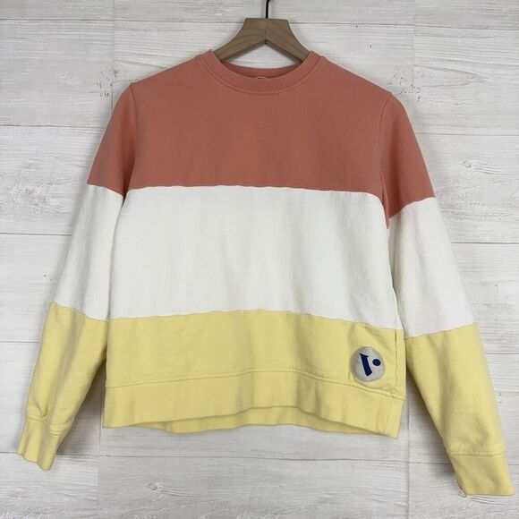 Vrai Par Vianney Tops - Vrai Par Vianney Sweatshirt Women Small Crew Neck Color Block Long Sleeves